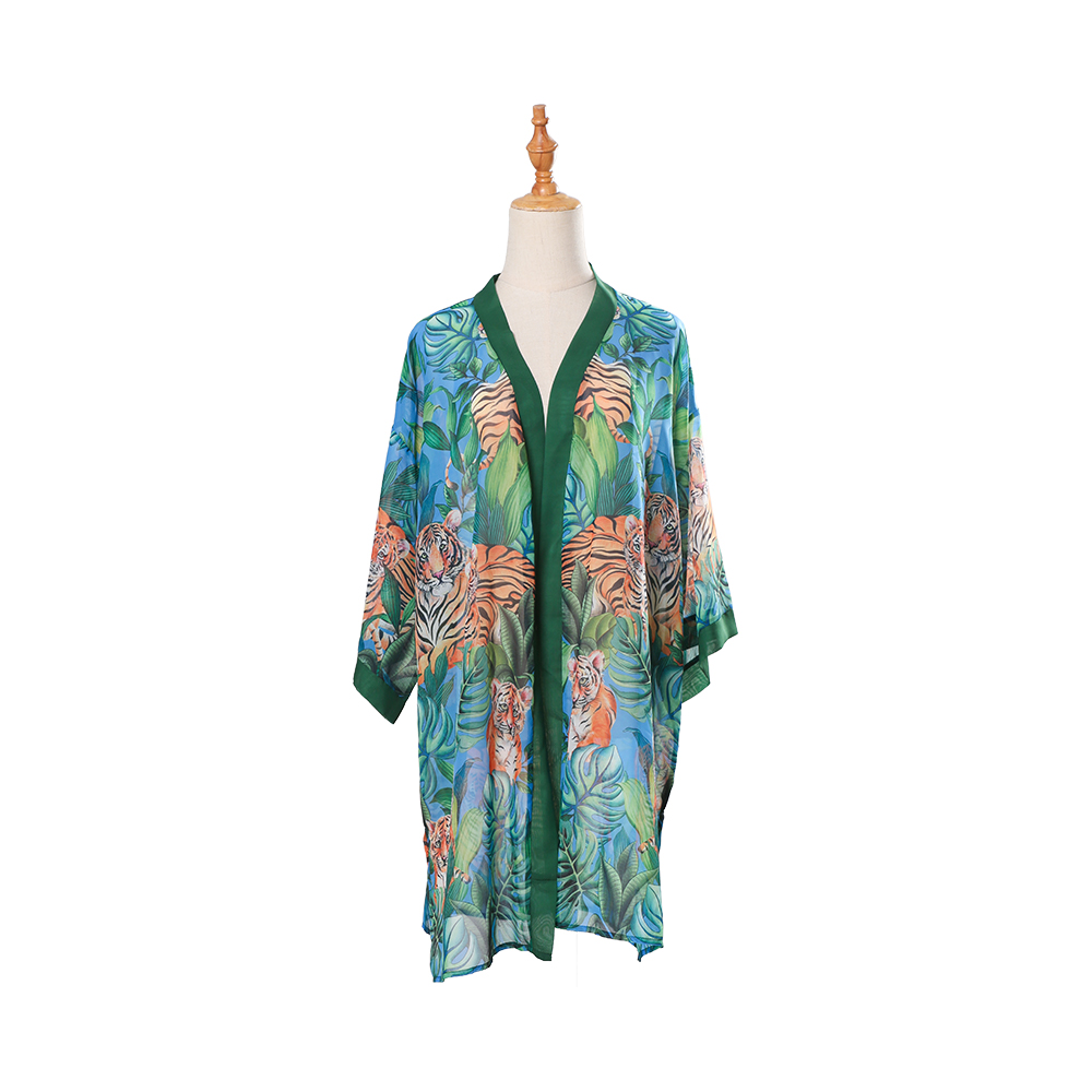 Digital excudendi chiffon mulieres aestate bikini kimono lavandi causa cover ups pro Vestibulum