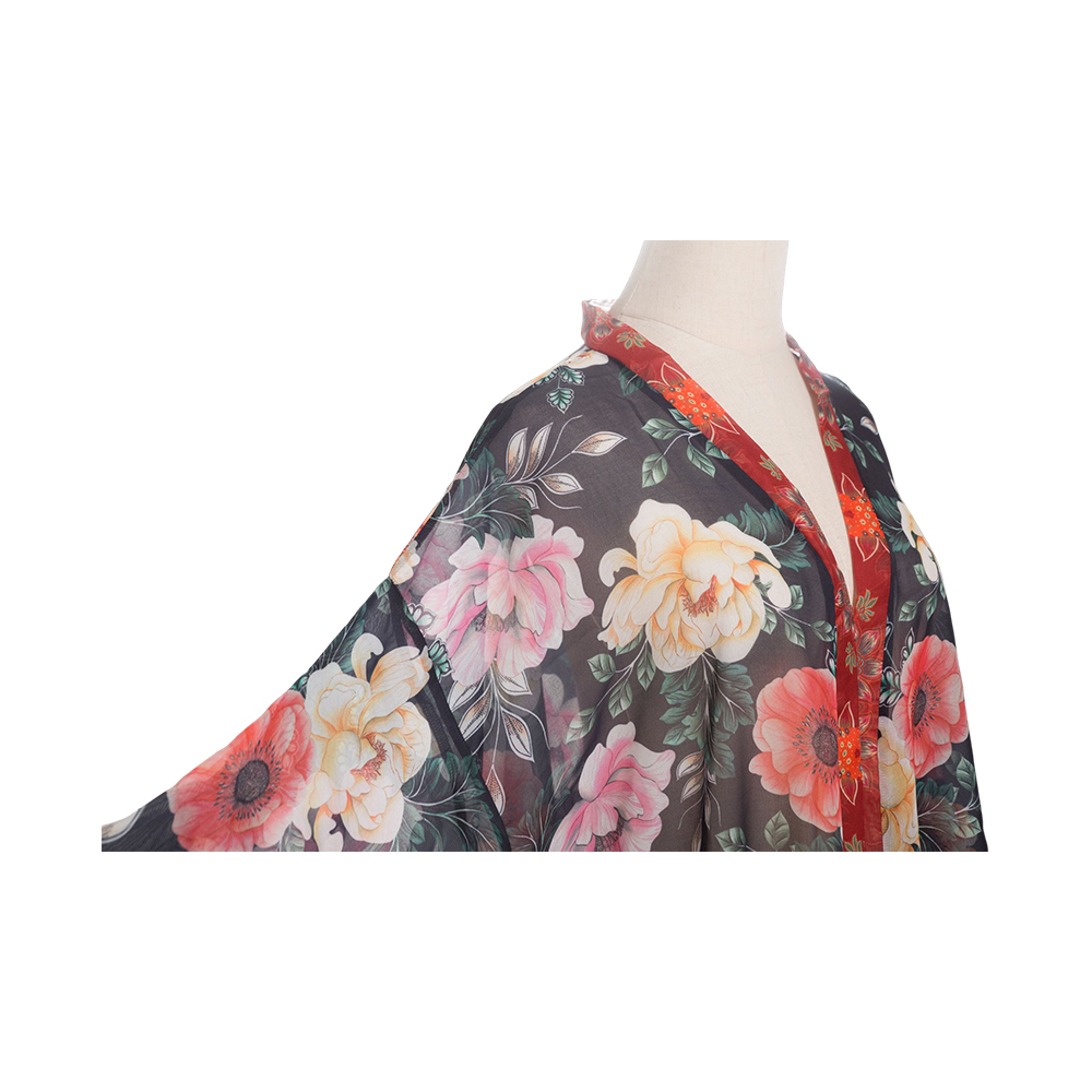 Kimonos pro feminis aestatis litus celare merae cardigan chiffon floralis velare laxa fortuita top subucula