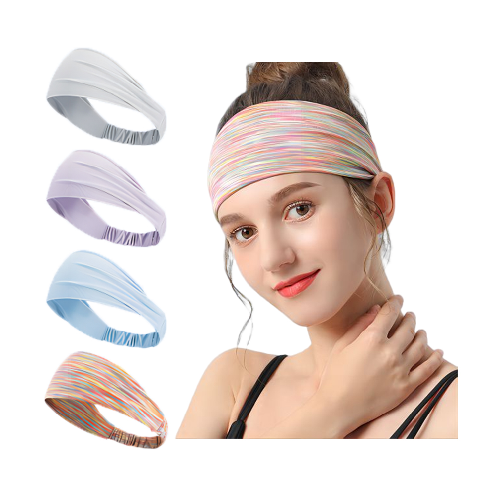 Non lapsus ludo sweatbands yoga hairbands ad idoneitatem athleticam elasticam humorem wicking pro puellis